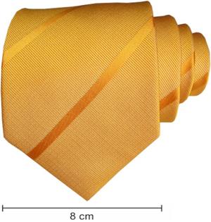 Plain Satin Striped Ties - Golden Yellow